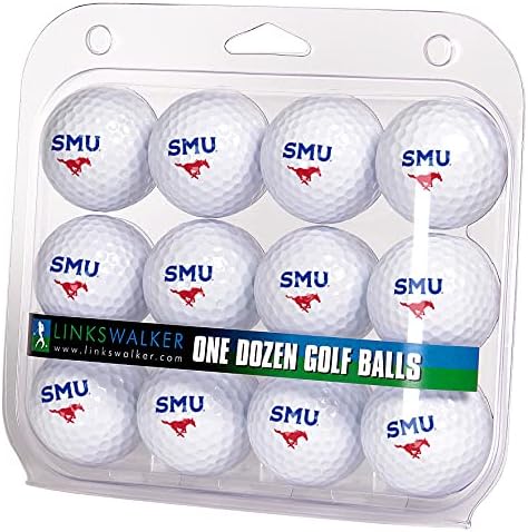 LinksWalker Southern Methodist Mustangs Golf Balls Gift Pack 12 2-Piece Regulation Size Balls
