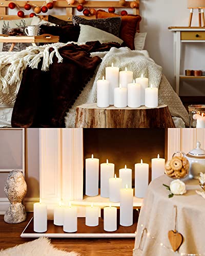 Image of Leelosp 10 Pcs LED Flameless Candles Battery Operated with Remote Timer