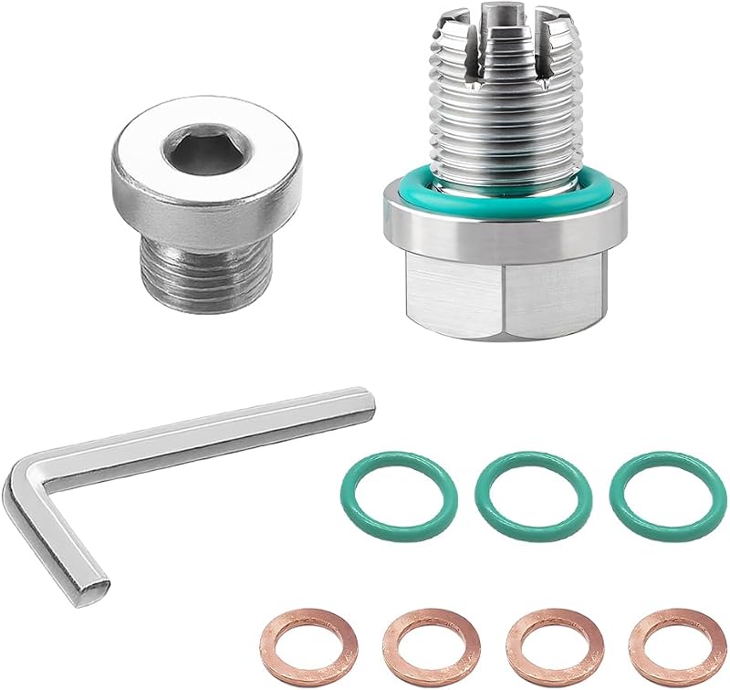 Kit de Reparo de Rosca do Cárter HZEL M14.1-1.25 x 12,5 mm com Bujão de Óleo Piggyback – 1 unidade