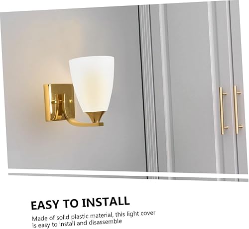 Miniatura 7 de Housoutil 2 unids retro decoración lámpara pantallas decoración del hogar plástico blanco lámpara de techo pantalla escritorio pantalla tambor