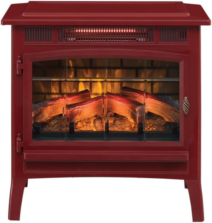 duraflame Freestanding Electric Fireplace Stove Heater with 3D Flame Effect for 1,000 Sq. Ft. Cinnamon