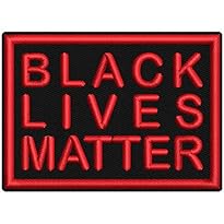 Aufn&auml;her -Black Lives Matter- ca. 7x5cm Farbe: schwarz-rot, von Wolfszeit