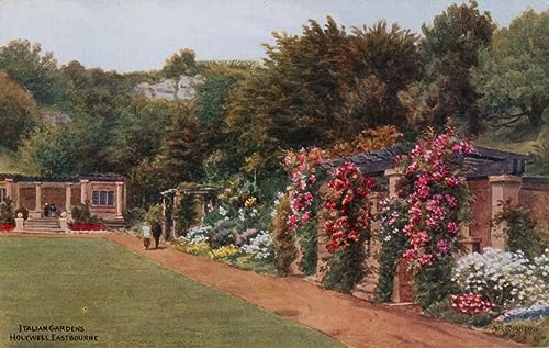 Impression d'art Jardins italiens Holywell Eastbourne par Alfred Robert Quinton poster 60x90cm