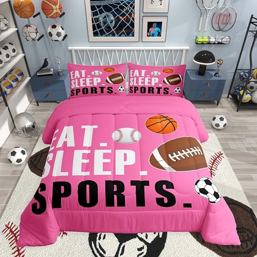 Image of Feelyou Football Comforter Set Full Size for Kids Boys Girls