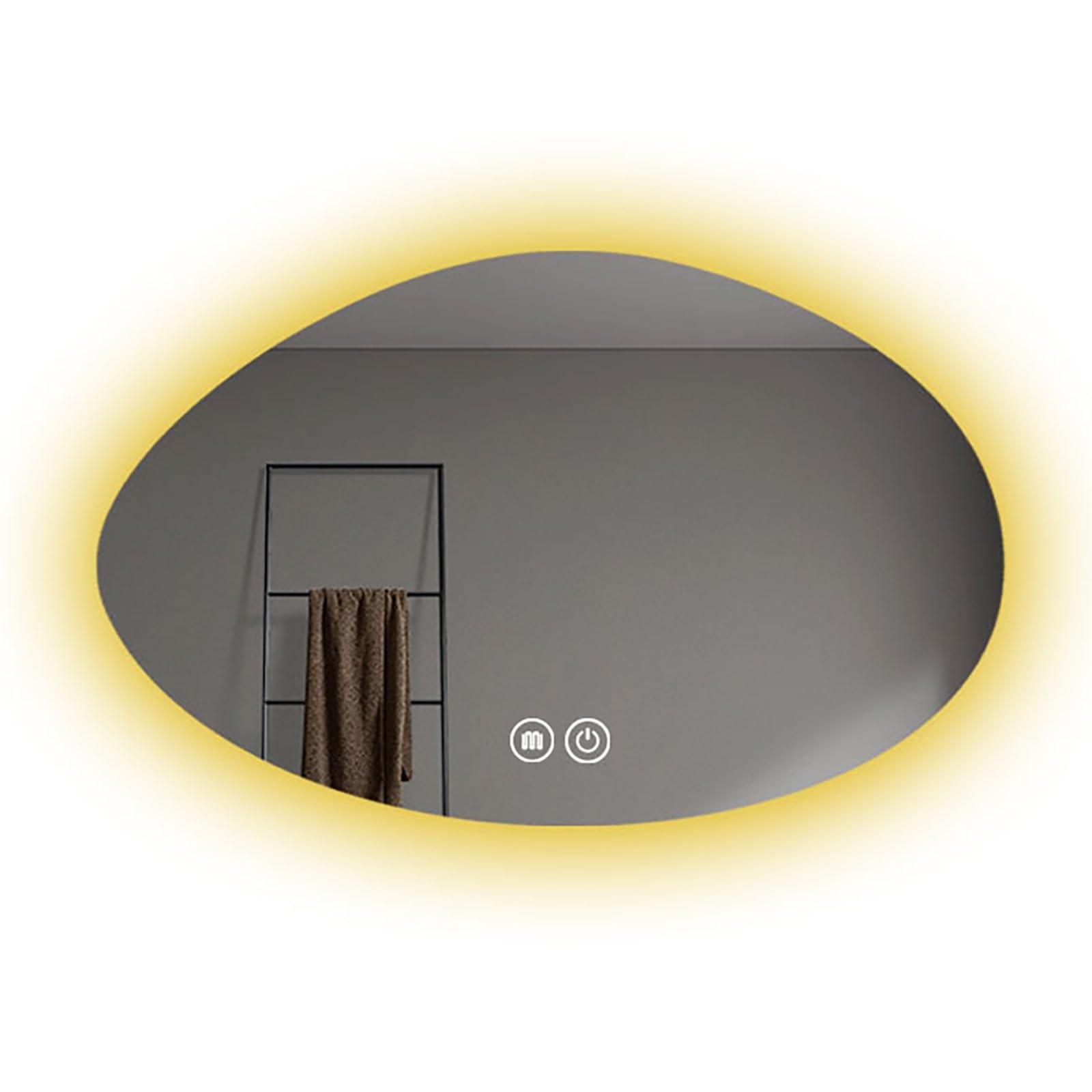 Miroir LED mural antibuée avec 3 couleurs de lumière variables format 60x80cm