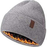 YANIKY Bonnet d'hiver pour Homme et Femme avec Doublure en Polaire - Bonnet d'hiver Doux et Chaud - Bonnet en Tricot épais pour Le Ski et Les activités de Plein air