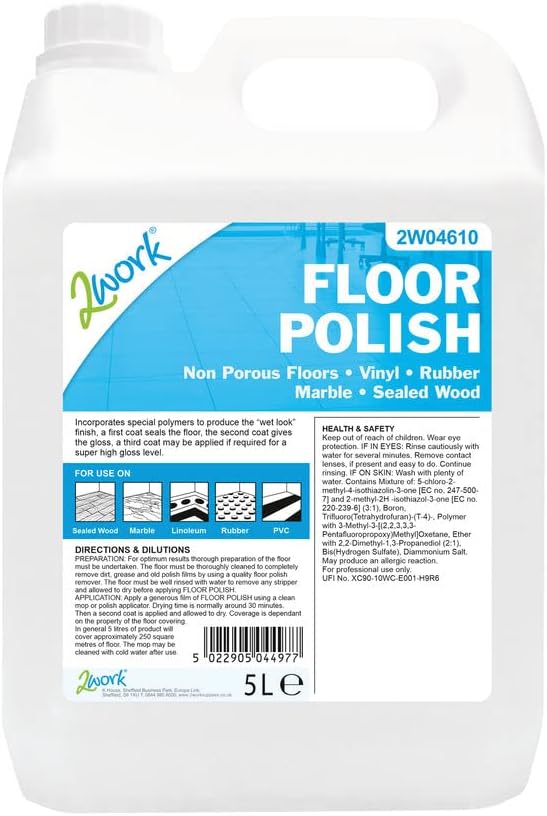 2Work 2W04610 Floor Polish 5 Litre