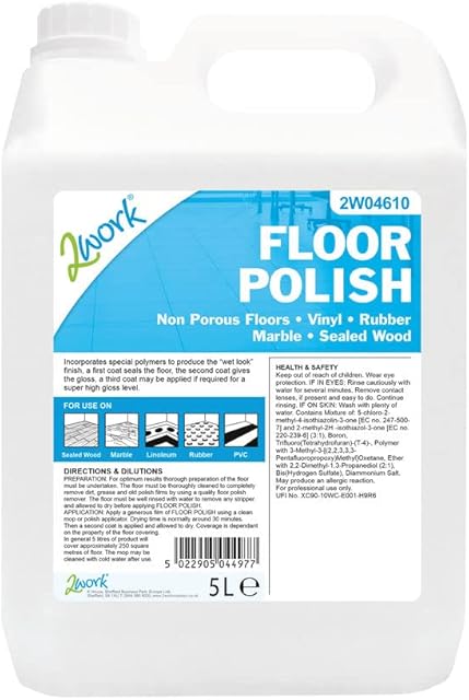 2Work 2W04610 Floor Polish 5 Litre