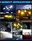 CO LIGHT 2 Stück Motorrad LED Nebelscheinwerfer 60W Bernstein/Gelb Weiß Zweifarbige Zusatzscheinwerfer Offroad Arbeitsscheinwerfer Mit Kabelbaum, kompatibel mit Motorrad Auto SUV LKW ATV