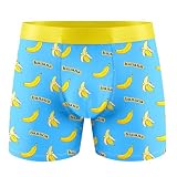 EverFahsion Mens Boxer Briefs Funny Novelty Banana Underwear for Men Soft Comfortable Underpants with Bulge Pouch Size L