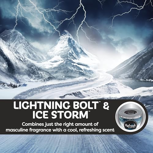 Image of Refresh Your Car Gel Can Air Freshener, (Lightning Bolt /Ice Storm Scent, 5 oz)