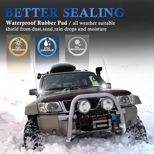 image for BUNKER INDUST 4 Inch LED Light Pods,2 Pcs Square Tractor Work Light Sp