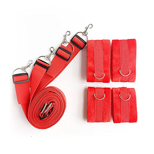 Kit De Lit Sangles De Poignet Et De Cheville Lit En Nylon Doux Sangles AttachéEs Ensemble De Bretelles De Drap De Lit-image