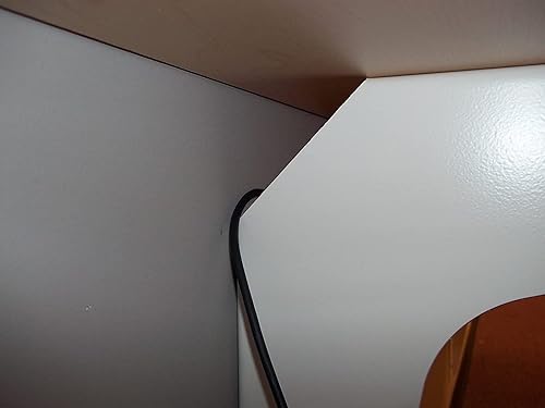 Miniatura 3 de Kolossus RHC9910 - Par de soportes reversibles con recubrimiento en polvo texturizado de construcción de acero de 18 pulgadas, acabado blanco,