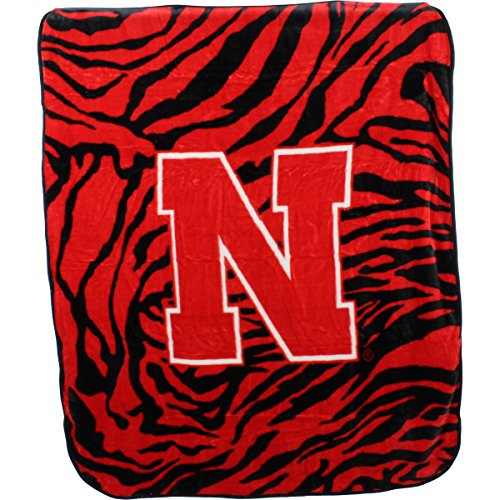 College Covers Nebraska Cornhuskers Raschel Throw Blanket, 60 in by 50 in