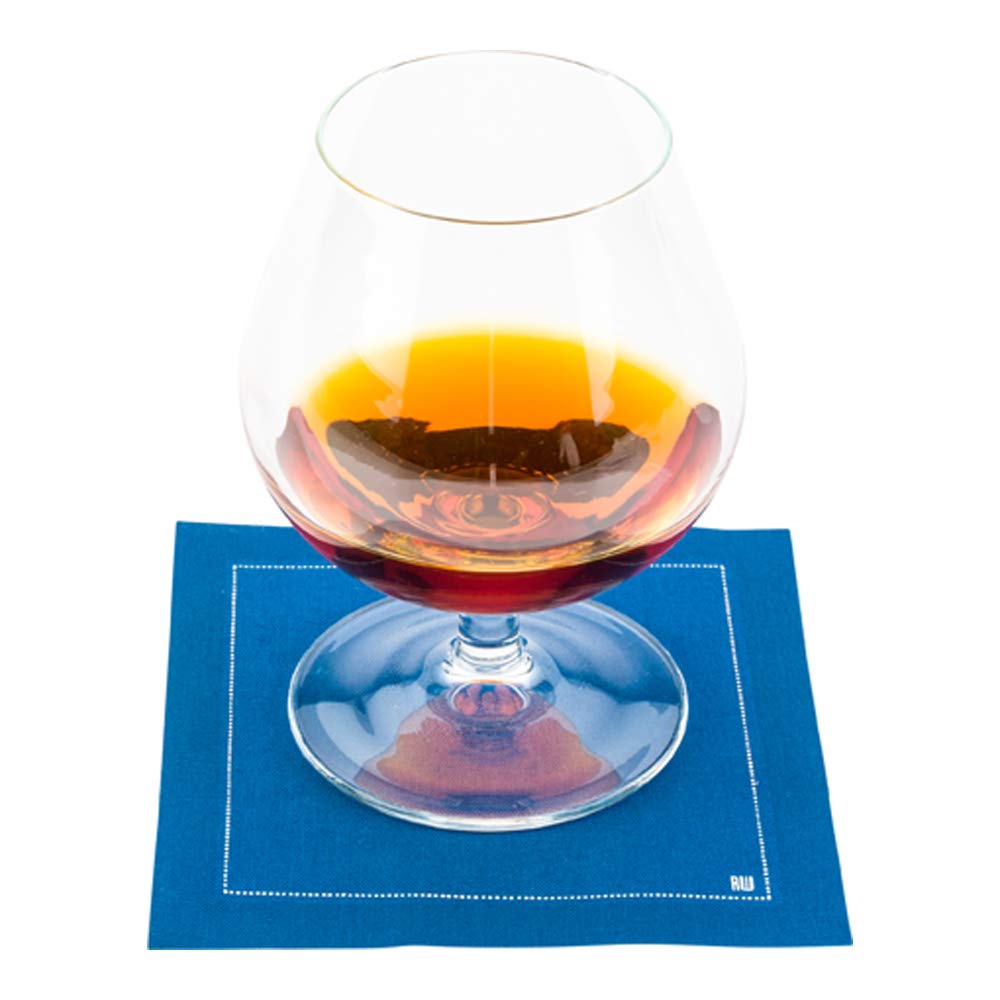 Serviettes à cocktail en coton bleu nuit pour vos apéritifs chics et réceptions de mariage