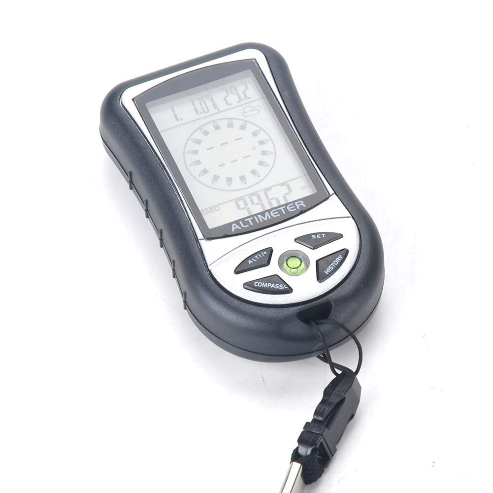 PNAWLLCF-65 Wielofunkcyjny 8 w 1 cyfrowy wysokościomierz LCD barometr termometr stacja pogodowa