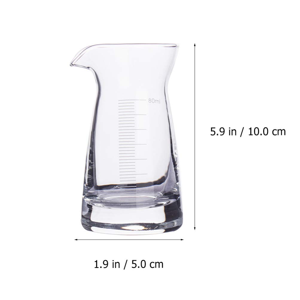 Hemoton 6 Uds. Vaso Jigger de vidrio Copas de vino Copa de medida de bebida Mini taza de medición, jarra de espresso, tazas de sake japonesas, taza de vino verter sobre cafetera para fiesta de bar