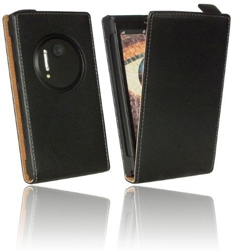 ENERGMiX Funda Flip Style para Nokia Lumia 1020 en Negro – Funda