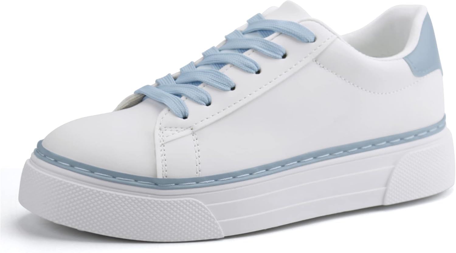 JABASIC Women Platform White Sneakers Lace Up Kenya Ubuy - Main Image