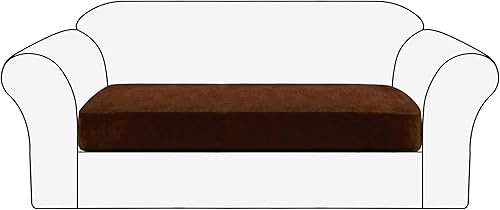 Miniatura 8 de Fundas elásticas de cojín para sofá, fundas de cojín de terciopelo suave para la espalda, protector de muebles con parte inferior elástica (S, gris