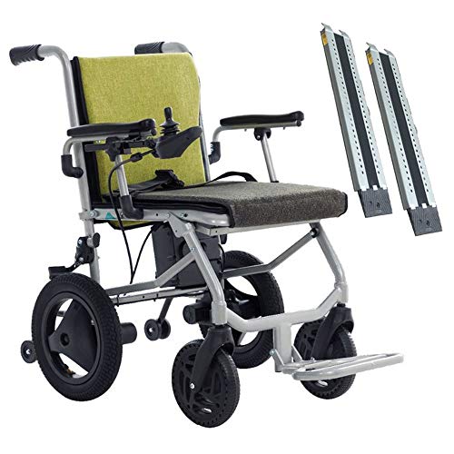 ASDFGHJKL Plegable sillas de Ruedas,Silla De Ruedas Eléctrica, 17 Pulgadas De Ancho...
