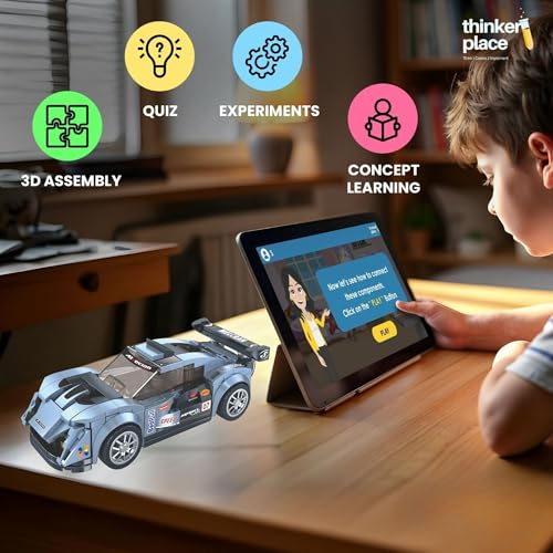 Image of Cobalt Racer 2-in-1 Robot & Sports Car (229 Pieces) | Learn About Machines | Building Block Set for Kids Age 6+ | STEM Educational Toy | Build, Play & Learn | Science & Learning Toy