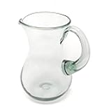 Mexican Hand Blown Glass Pitcher – Natural Clear Design (84 oz)