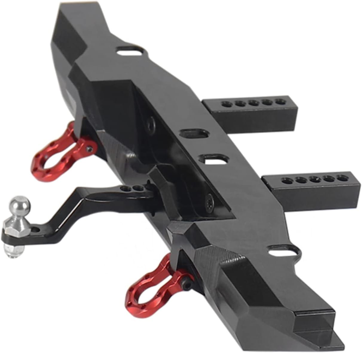 Aluminum Rear Bumper with RC Trailer Hitch for 1/10 Crawler TRX4 Defender Bronco Upgrade Parts