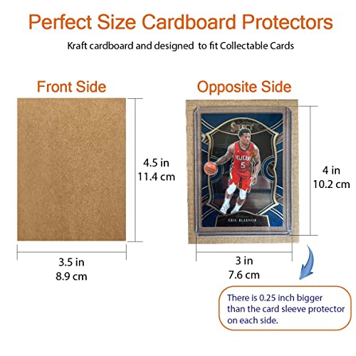 Image of 200 Packs Corrugated Cardboard Sheets, Premium 3.5x4.5 Kraft Cardboard Divider Inserts Bulk Flat for Sport Cards, Trading Cards Shipping Protectors, Mailing (3.5x4.5-200 Pack)