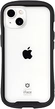 iFace Reflection iPhone 13 Case, Clear Tempered Glass (Black) [iPhone 13 Cover, Transparent, Shockproof, US MIL Standard Certified, Includes Strap Hole]