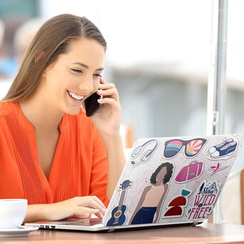 Image of Galaxsia Floral D25 Full Body Vinyl Laptop Skin /Sticker /Cover Upto 15.6 Inches Laptops Laminated-Removable-HD Quality Compatible for Hp-Dell-Sony-Lenovo-Asus etc.(15x10 Inches)