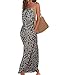 Women's Beach Dress Printed Maix Dress Long Strapless Retro Summer Dress (L)