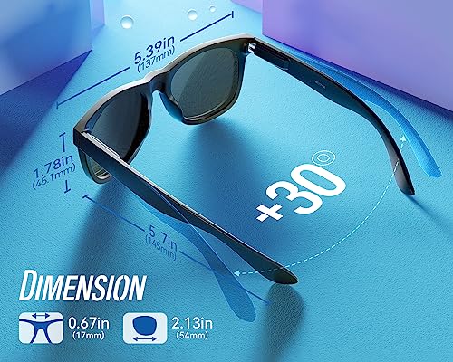 VELAZZIO Polarized Sunglasses for Men Women UV400 Protection Unisex sunglasses Ultralight Frame for Driving Cycling Golf Fishing Sailing, Black Frame Grey Lens