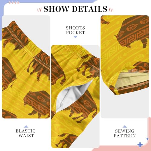 Pajamas Pants Soft Bison Long Sleep Pjs Lounge Pajama Bottoms Elastic Waist with Pockets4