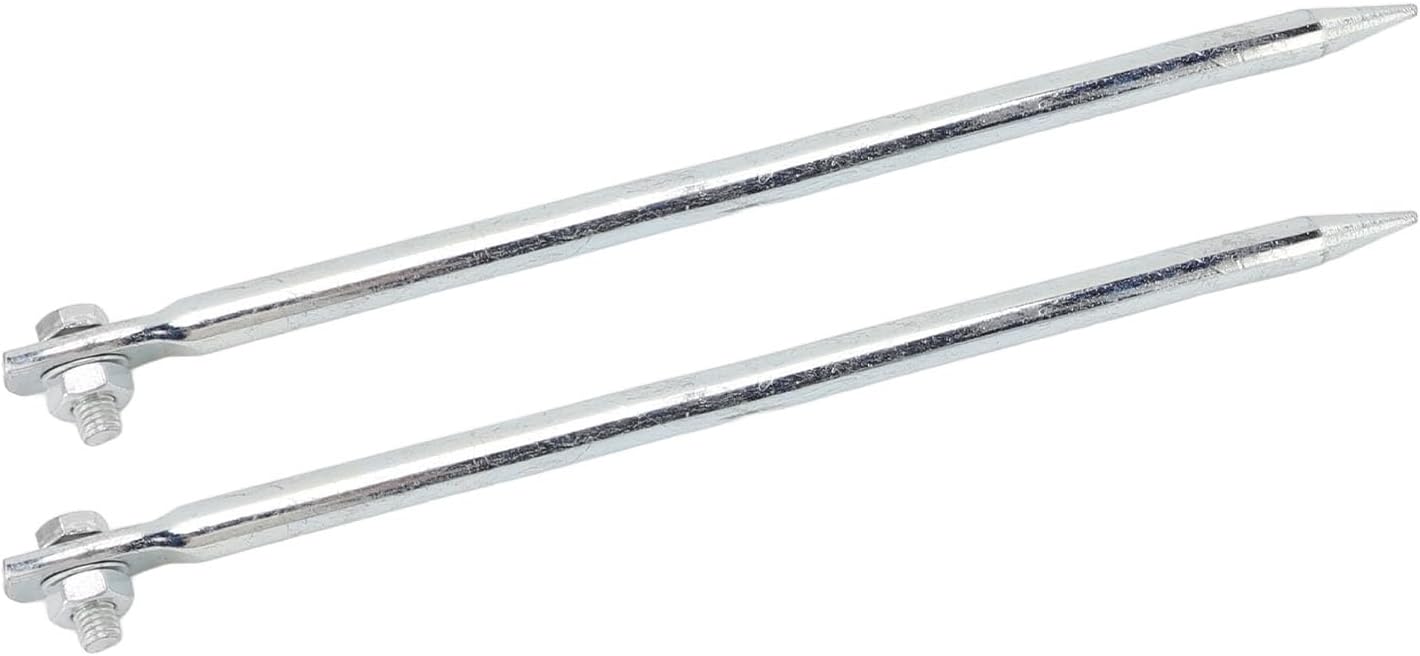 2 Pcs Ground Rod, Copper Plated Iron Threaded Connection Grounding Pin with Easy Installation for Electric Fences Antennas Satellite Dishes