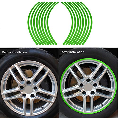 Psler Adesivi Riflettenti Per Cerchioni Moto - Compatibili Con BMW F800R - Set 8 Pezzi - 10 Combinazioni Colori