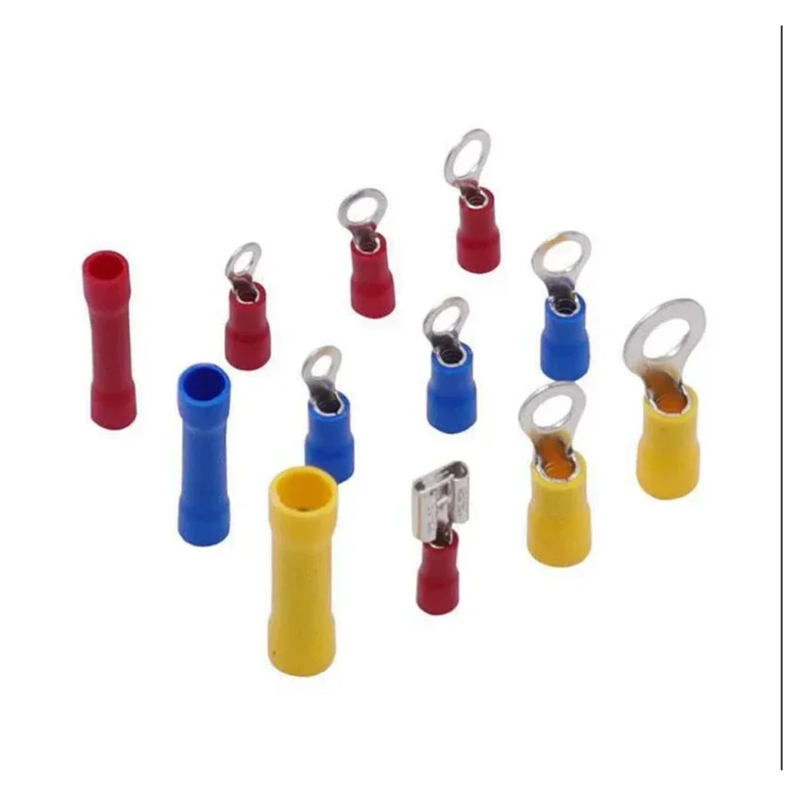 Cosse à sertir électrique, Kit de bornes isolées avec connecteurs Bout à Bout à Anneau de Fourche for Fils 16-14AWG, Paquet de 300