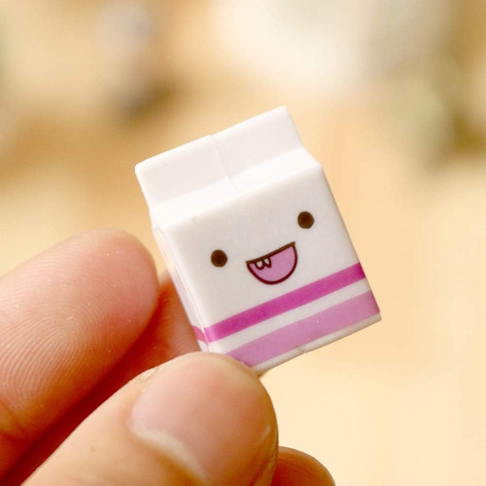 STOBOK 6pcs Cute Eraser Food Shape Rubber Pencil Eraser Novelty Sweet Stationery Set for Kids Students School Classroom Party Favors : Office Products