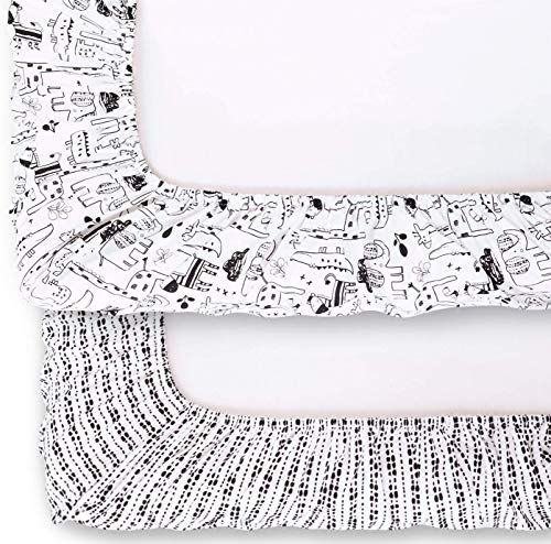 Sport Fitted Crib Sheet,Abstract Lines Background Ice Hockey Pattern Competitive Match Winter Season Microfiber Silky Soft Toddler Mattress Sheet Fitted,28"X 52"X 8'',Baby Sheet For Boys Girls #TOP4