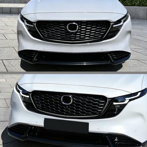 Image of HIGH FLYING for Mazda CX-30 CX30 2019 2020 2021 Exterior Accessories Car Front Grille Inserts Cover Molding Plastic 2pcs (CX-5 2026+ Glossy Black)
