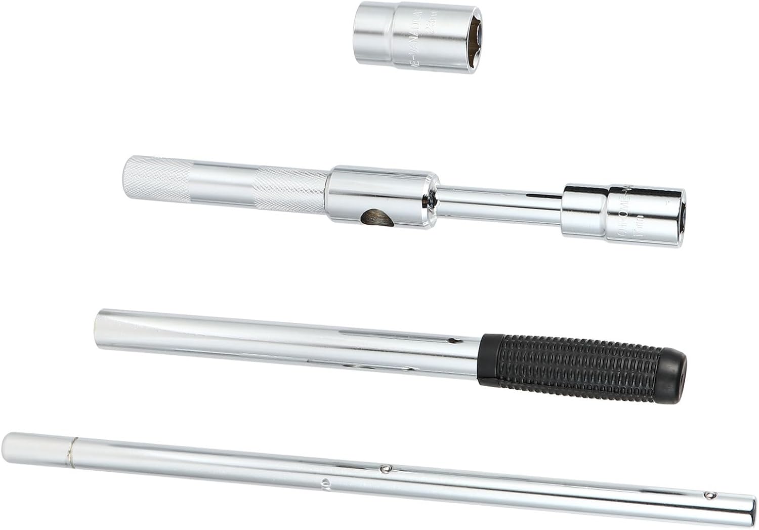 Ciieeo Extended Lug Wrench Tire Nut Wrench Detachable Sockets Adjustable Length for Cars and Trucks Heavy-Duty Wheel Tool