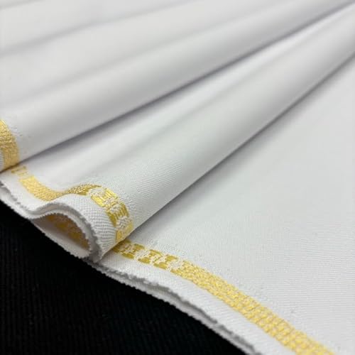 White Gabardine Fabric for Pants/Jackets/Coat/Suit/Skirts, Women's/Men's Clothing, Classic Clothing(1.64Yards/57 inc