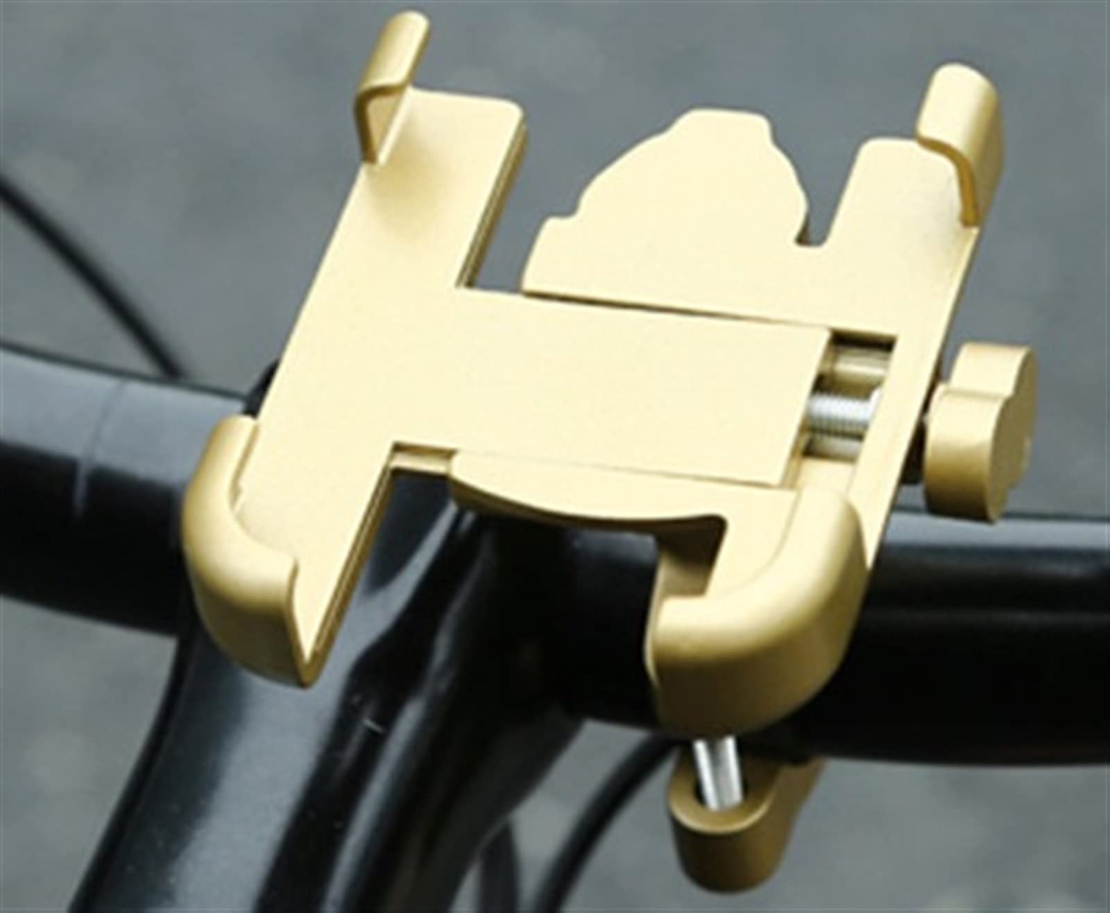 YESKIT Universal Motorcycle Cell Phone Holder Mount Adjustable Support Phone Bike Stander Moto Bicycle Mobilephone (Color : Gold)