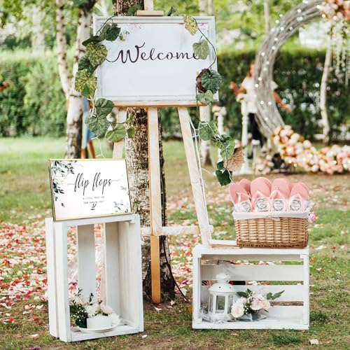 Image of Zoooyawn 24 Pairs Wedding Party Favors Flip Flops Bulk Wedding Sign for Guest