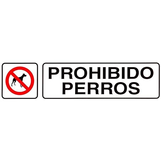 Wolfpack Linea Profesional Rotulo Adhesivo 250X63 Mm. Prohibido Perros