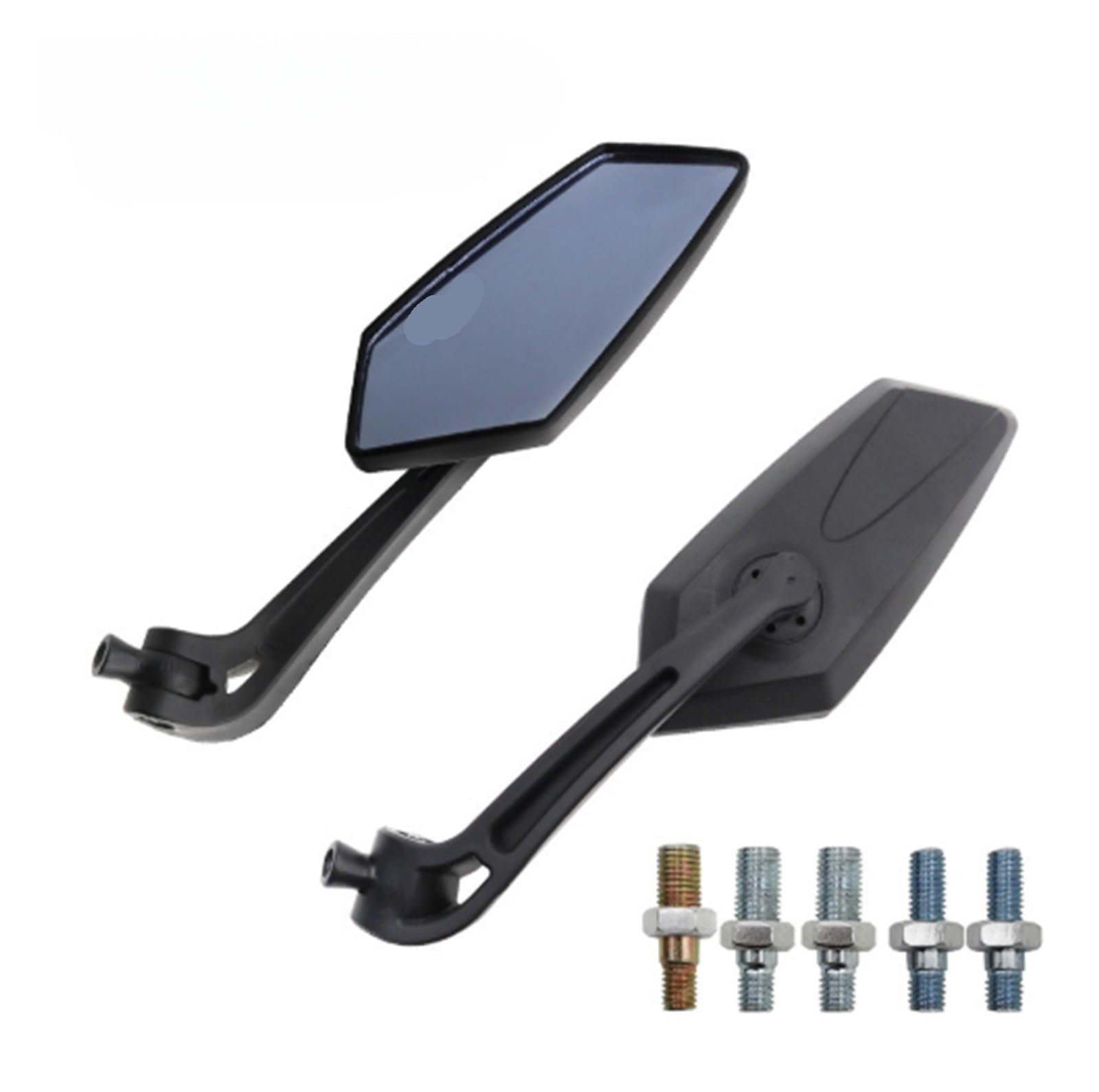 Rétroviseur de guidon de moto bleu pour Yamaha et Suzuki - Miroir 8/10 mm
