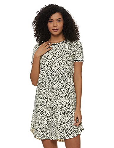 Image of A.T.U.N. (ALL THINGS UBER NICE) Womens Printed Cotton Round Neck Knee Length Regular Dress