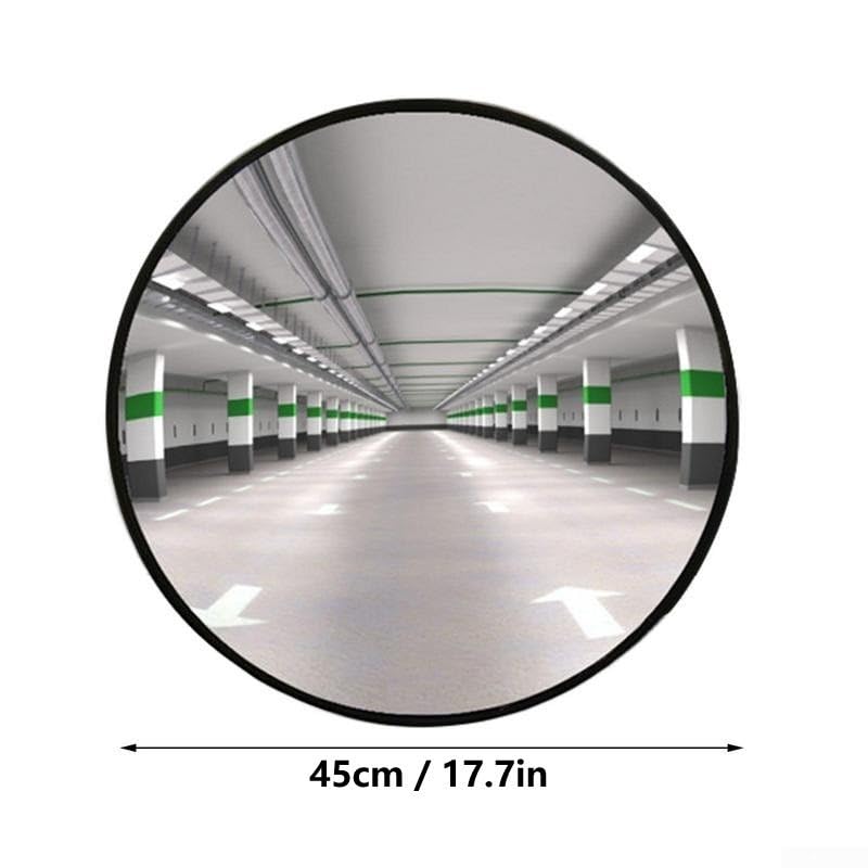 Convex Traffic Mirror,45Cm/30cm Wide Angle Safety Mirror Adjustable Round Security Mirror For Driveway Garage Warehouse Office(45cm)