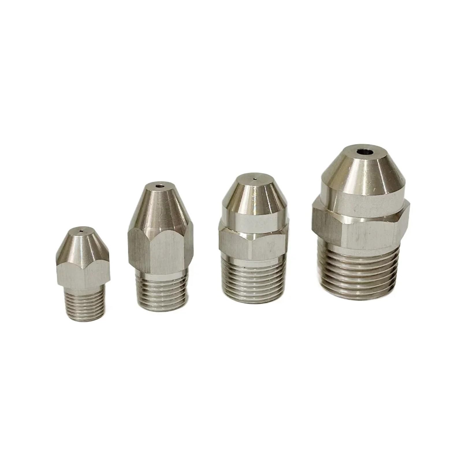 Buse jet droit 3/8" BSP mâle en acier inox avec filetage haute précision